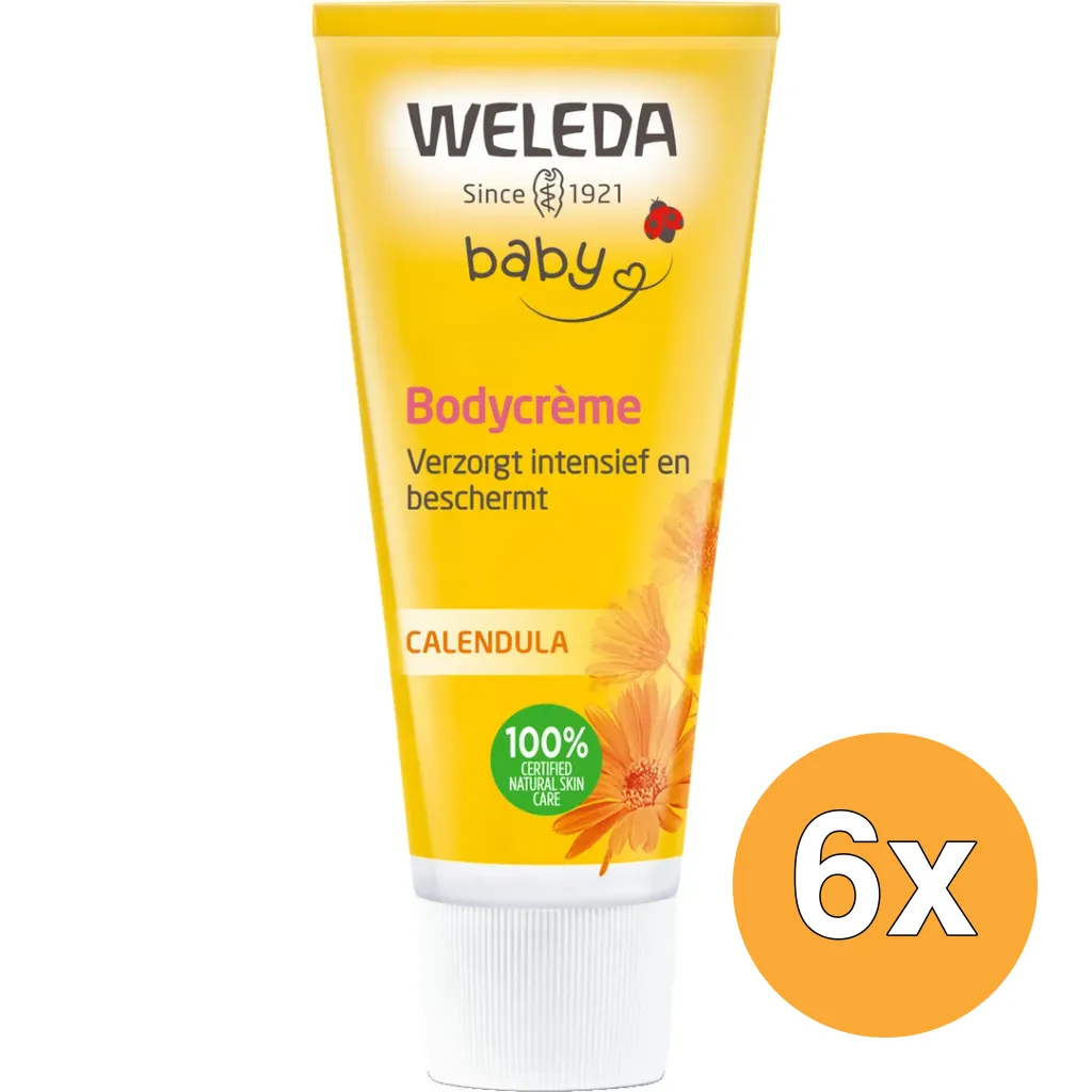 6x WELEDA Calendula baby bodycreme (75 ml)