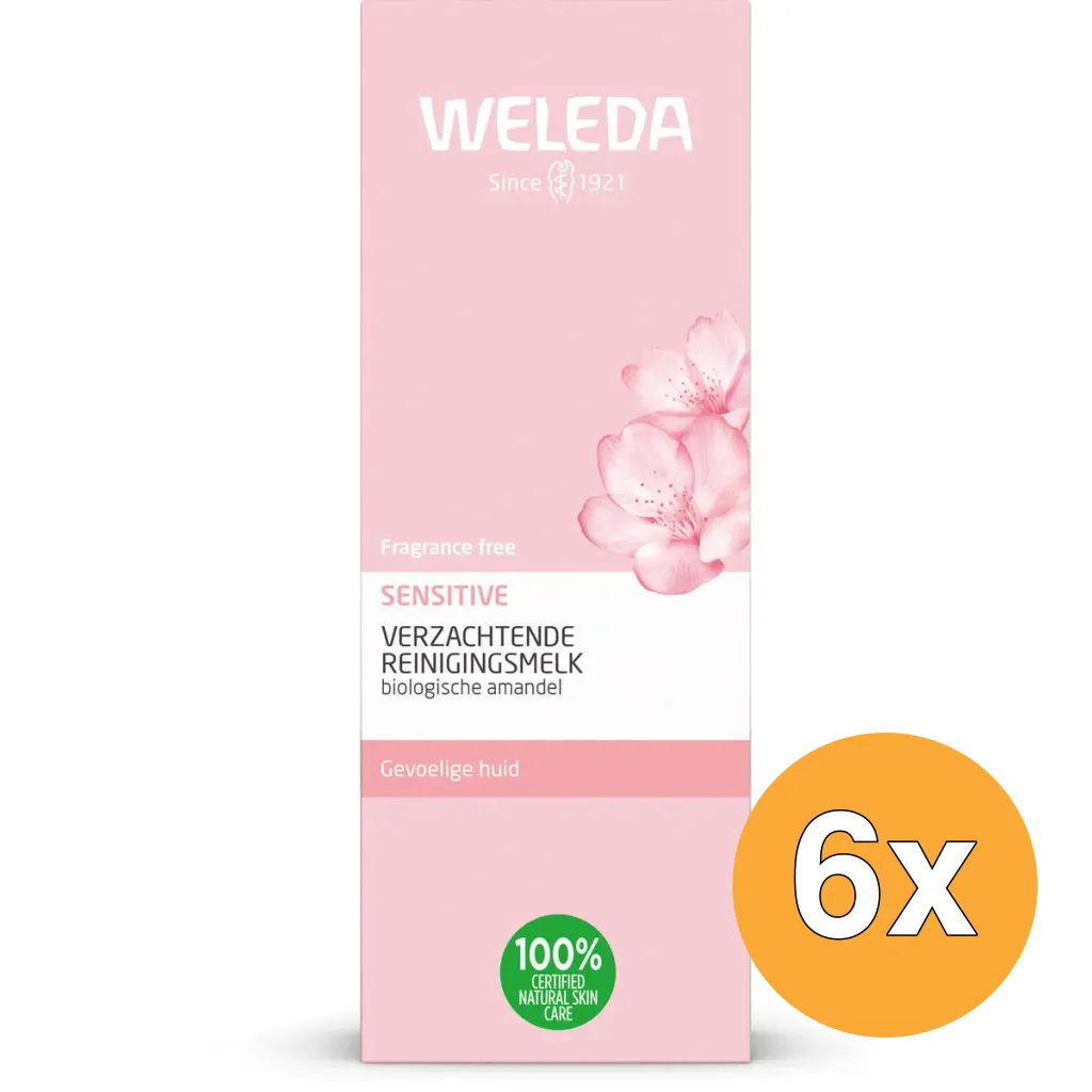 6x Weleda Sensitive Verzachtende Reinigingsmelk (75 ml)