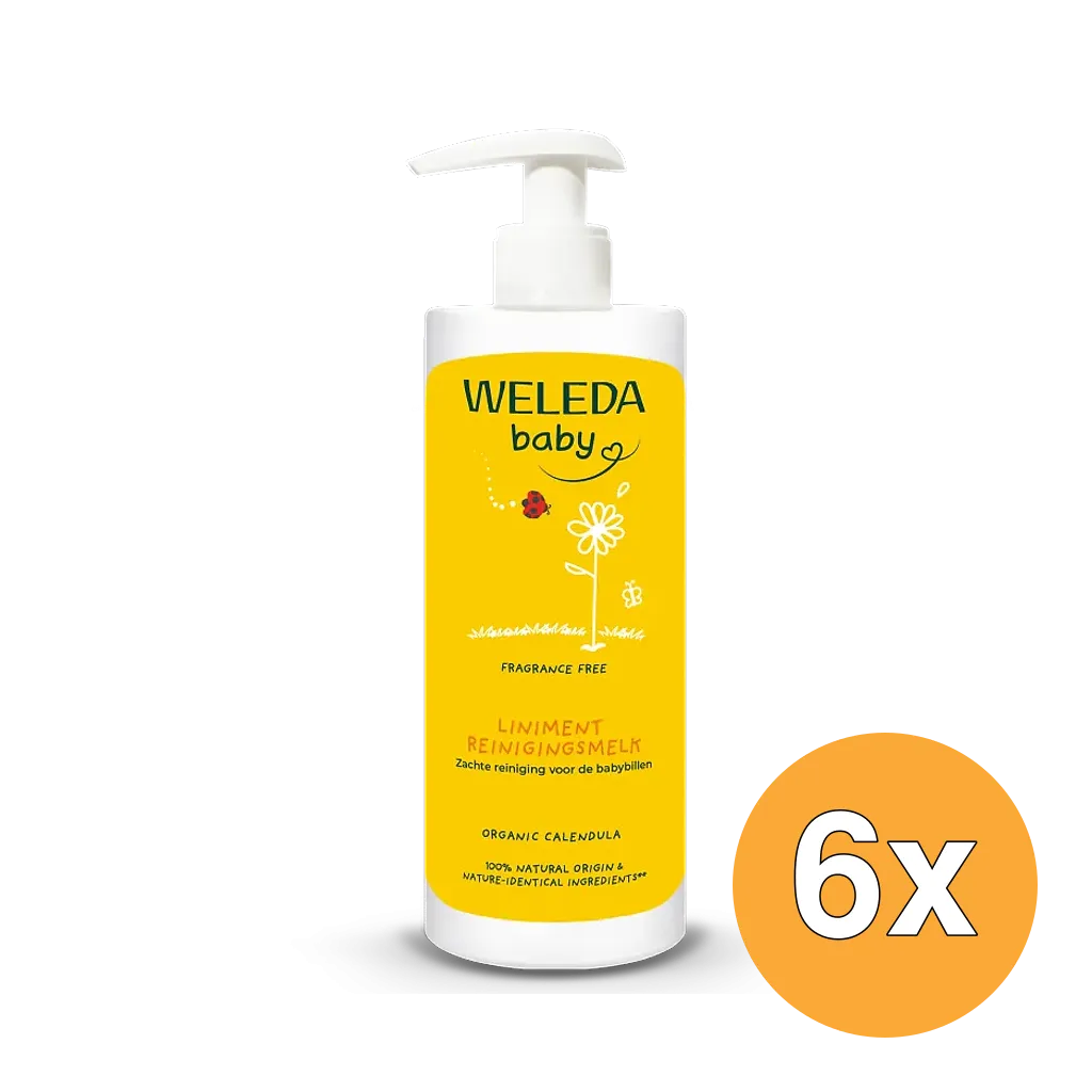 6x WELEDA Calendula liniment reinigingsmelk (400 ml)