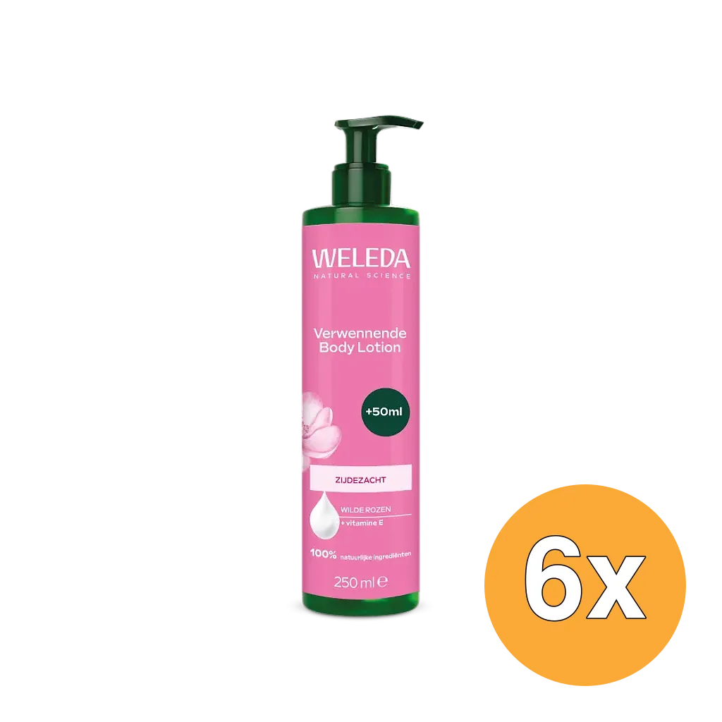 6x WELEDA Verwennende Body Lotion Wilde Rozen (250 ml)