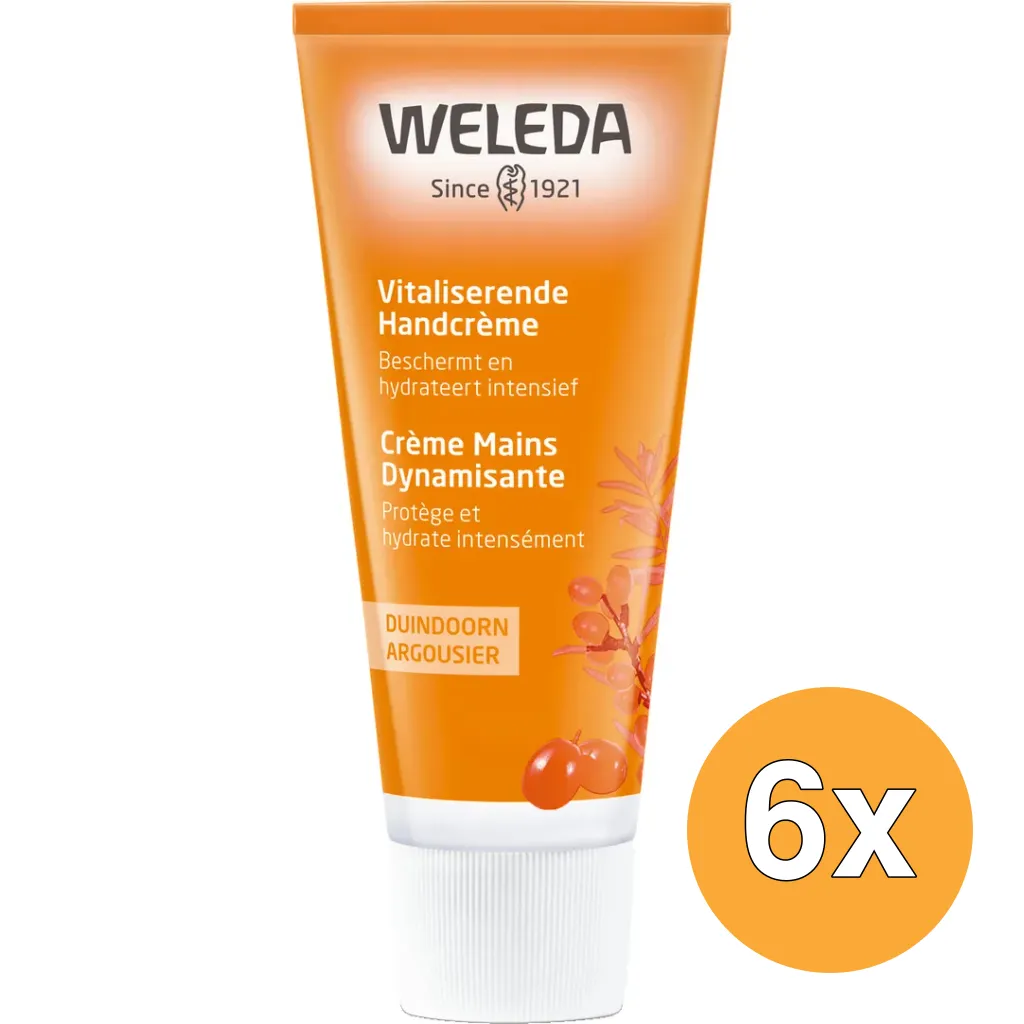 6x WELEDA Duindoorn vitaliserende handcreme (50 ml)