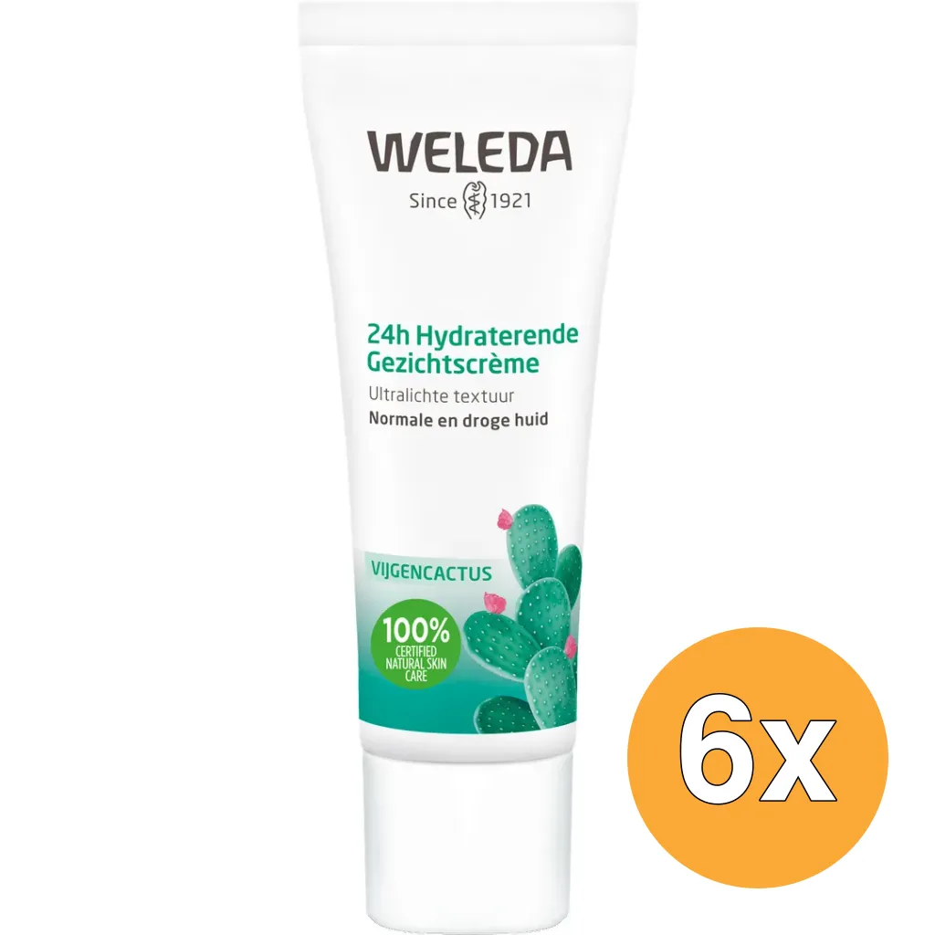 6x WELEDA Vijgencactus 24h hydraterende gezichtscreme (30 ml)