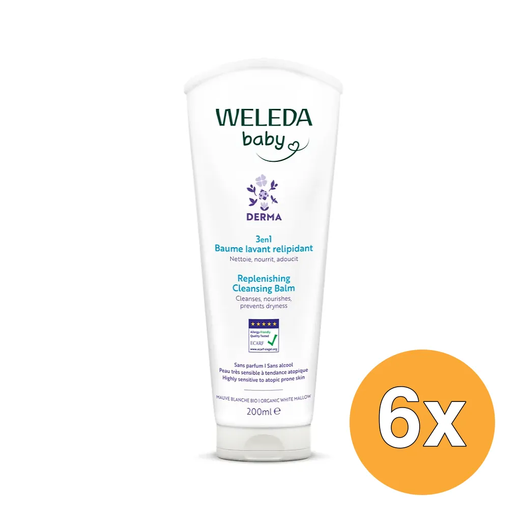 6x WELEDA Baby Derma 3 in 1 Reinigingsbalsem (200 ml)
