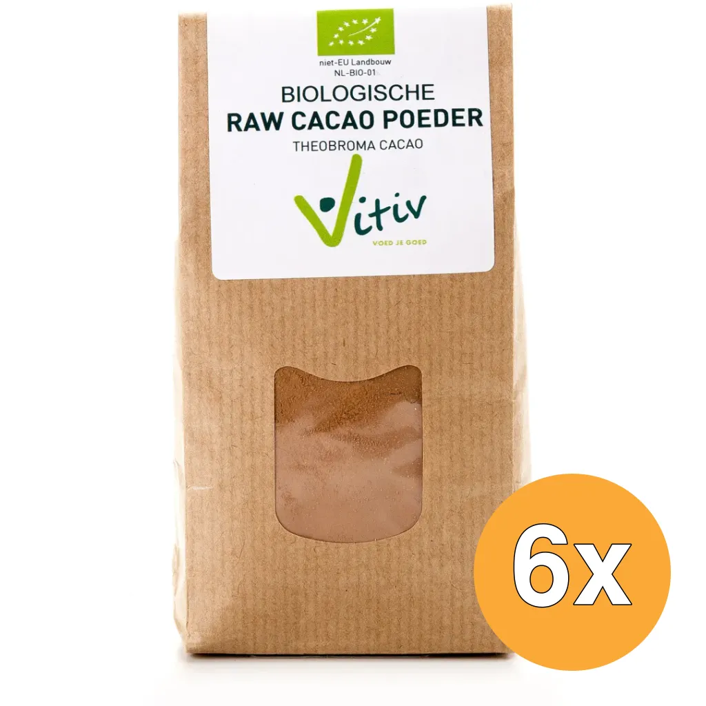 6x Vitiv Cacao Poeder Bio (1000 gr)