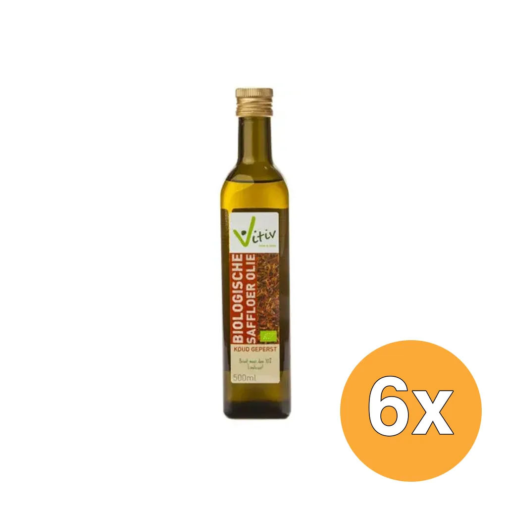 6x Vitiv Saffloerolie Bio (500 ml)