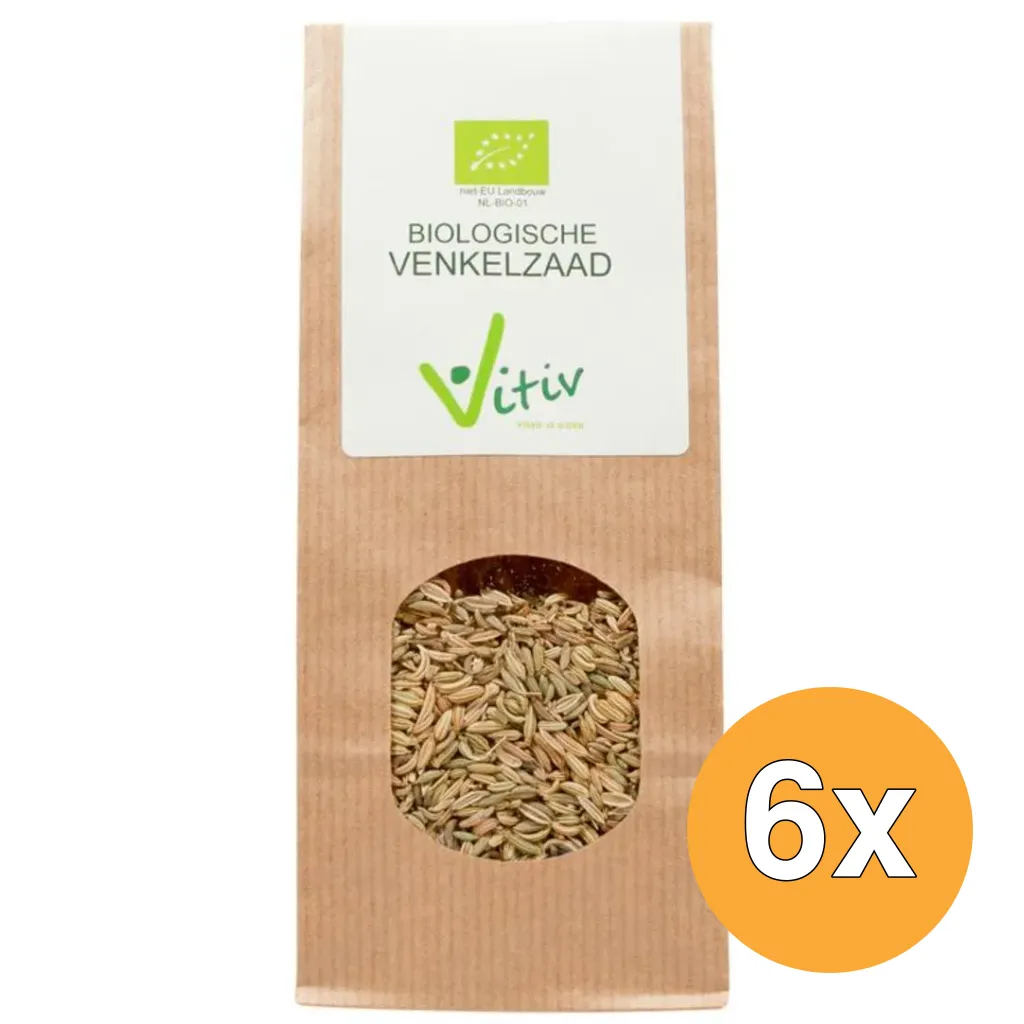 6x Vitiv Venkelzaad Bio (250 gr)