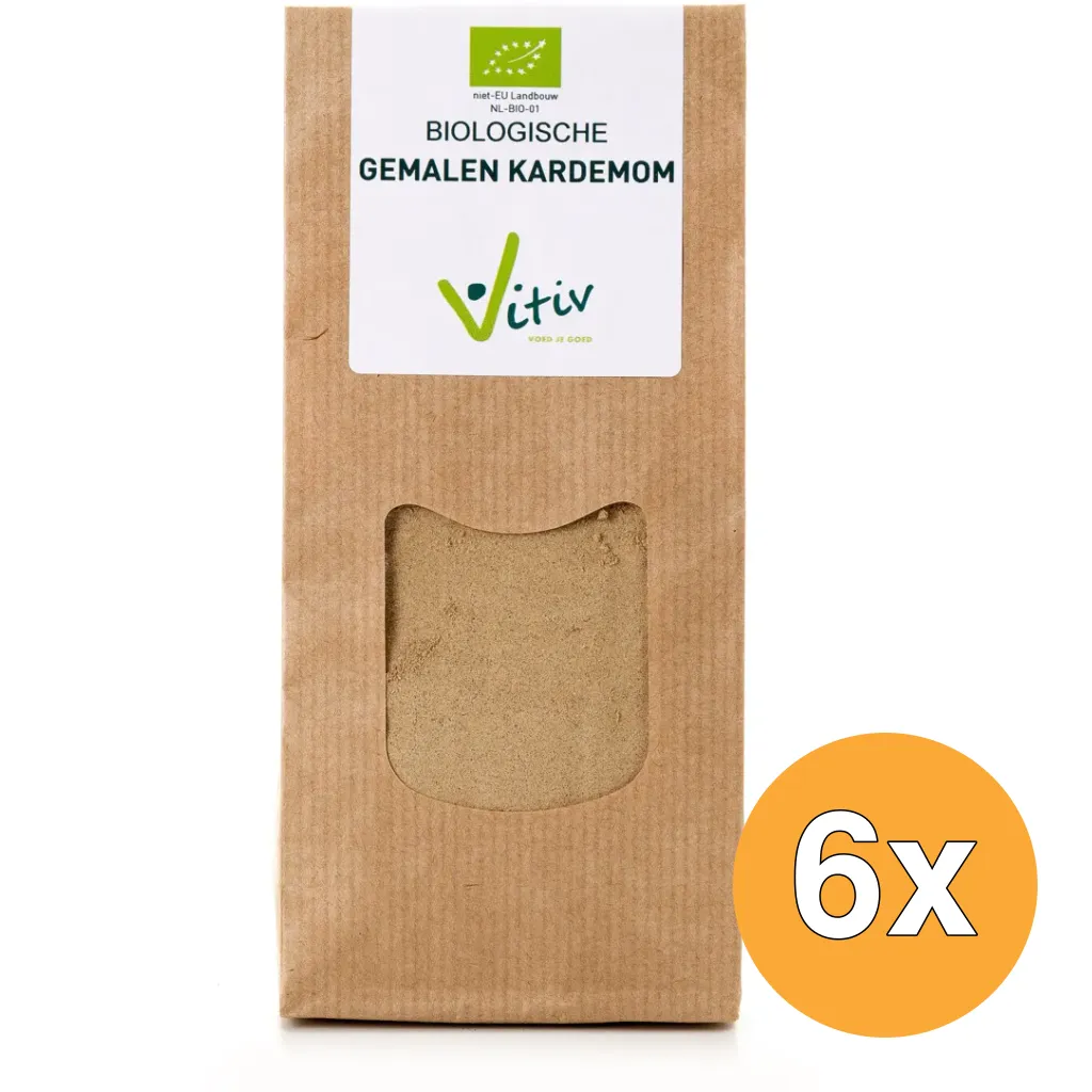 6x Vitiv Kardemom Gemalen Bio (40 gr)