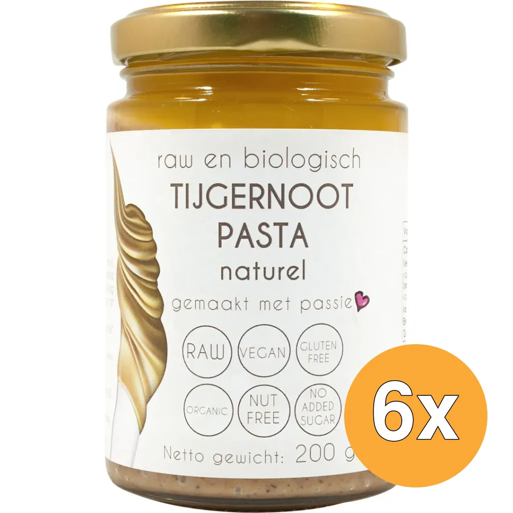 6x Vitiv Tijgernoot Pasta Naturel (200 gr)