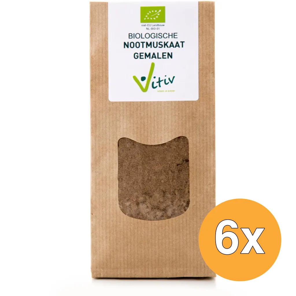 6x Vitiv Nootmuskaat Gemalen Bio (40 gr)