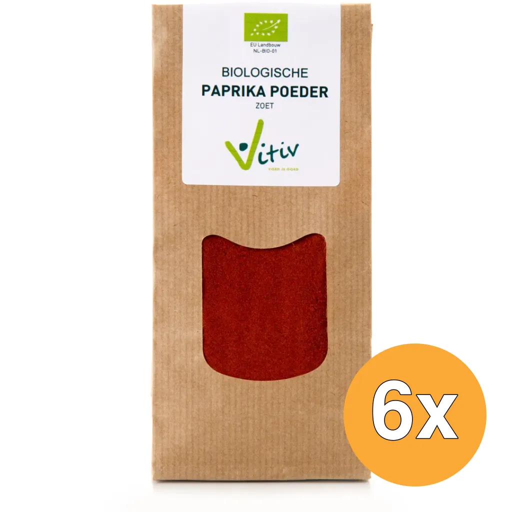6x Vitiv Paprika Poeder Zoet Bio (50 gr)