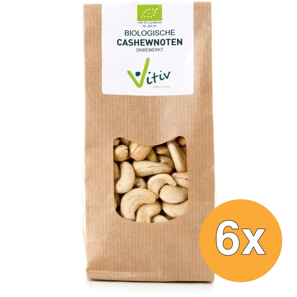 6x Vitiv Cashewnoten Bio (500 gr)