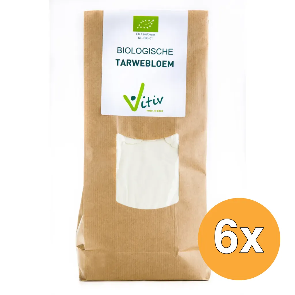 6x Vitiv Tarwebloem Bio (1000 gr)