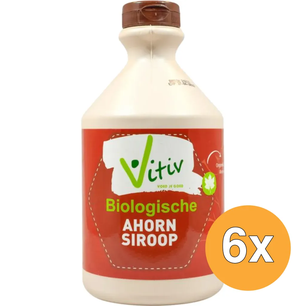6x Vitiv Ahornsiroop Bio (1000 ml)