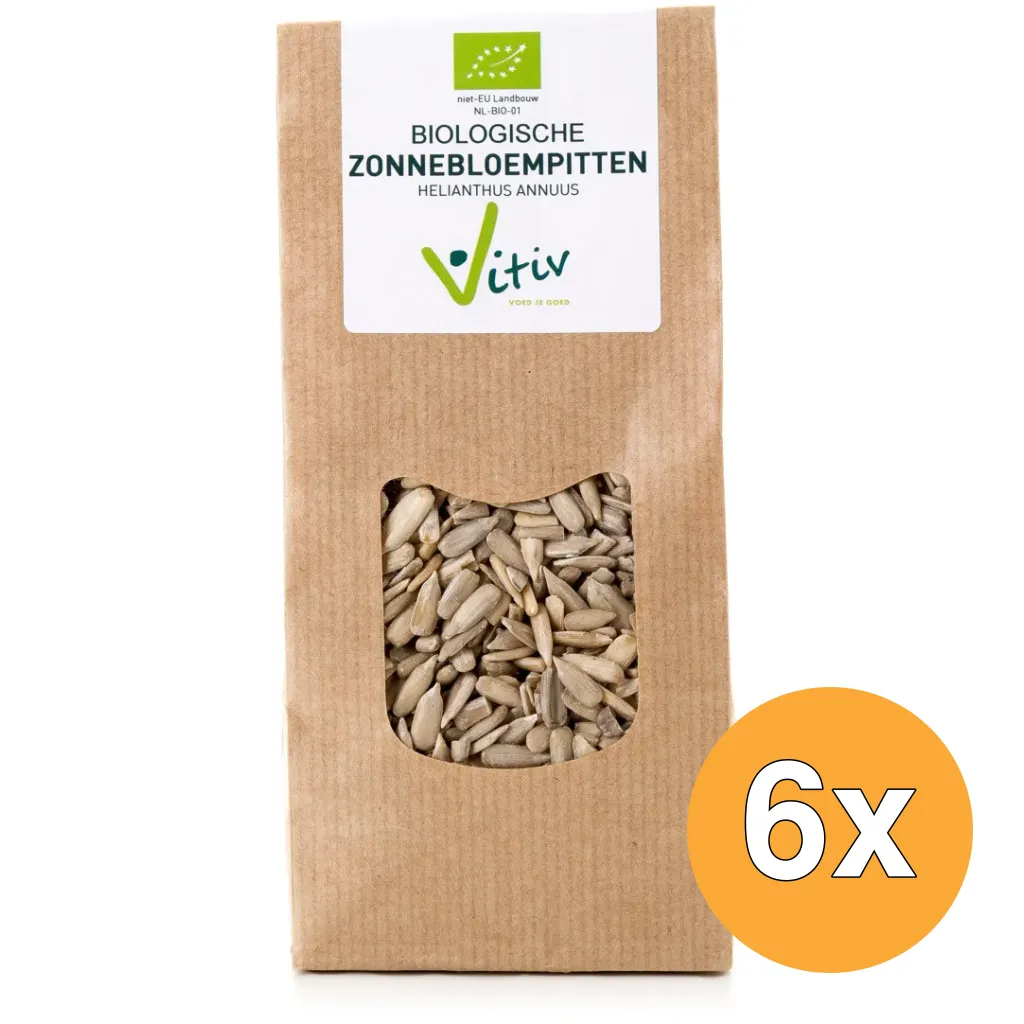 6x Vitiv Zonnebloempitten Bio (250 gr)