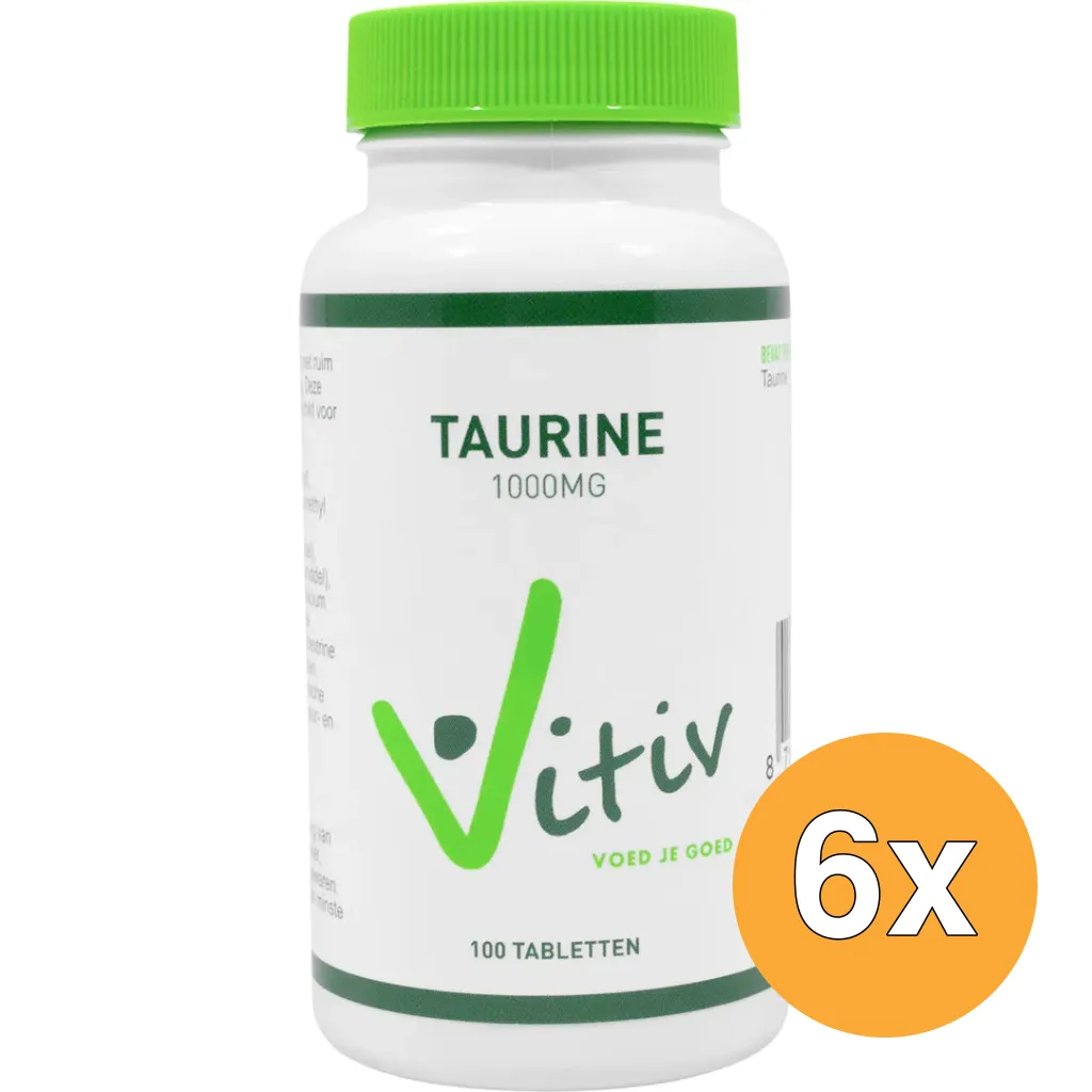6x Vitiv Taurine 1000Mg (100 tabletten)