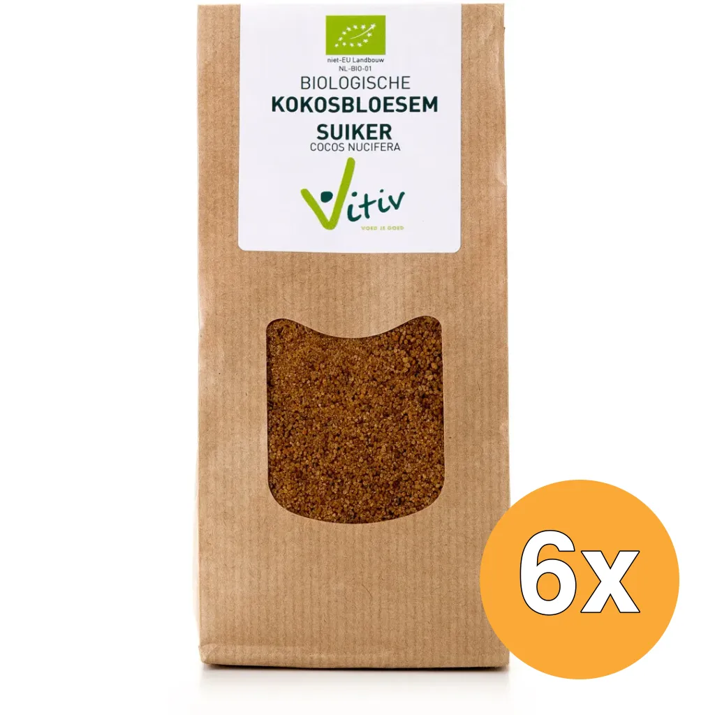 6x Vitiv Kokosbloesemsuiker Bio (250 gr)