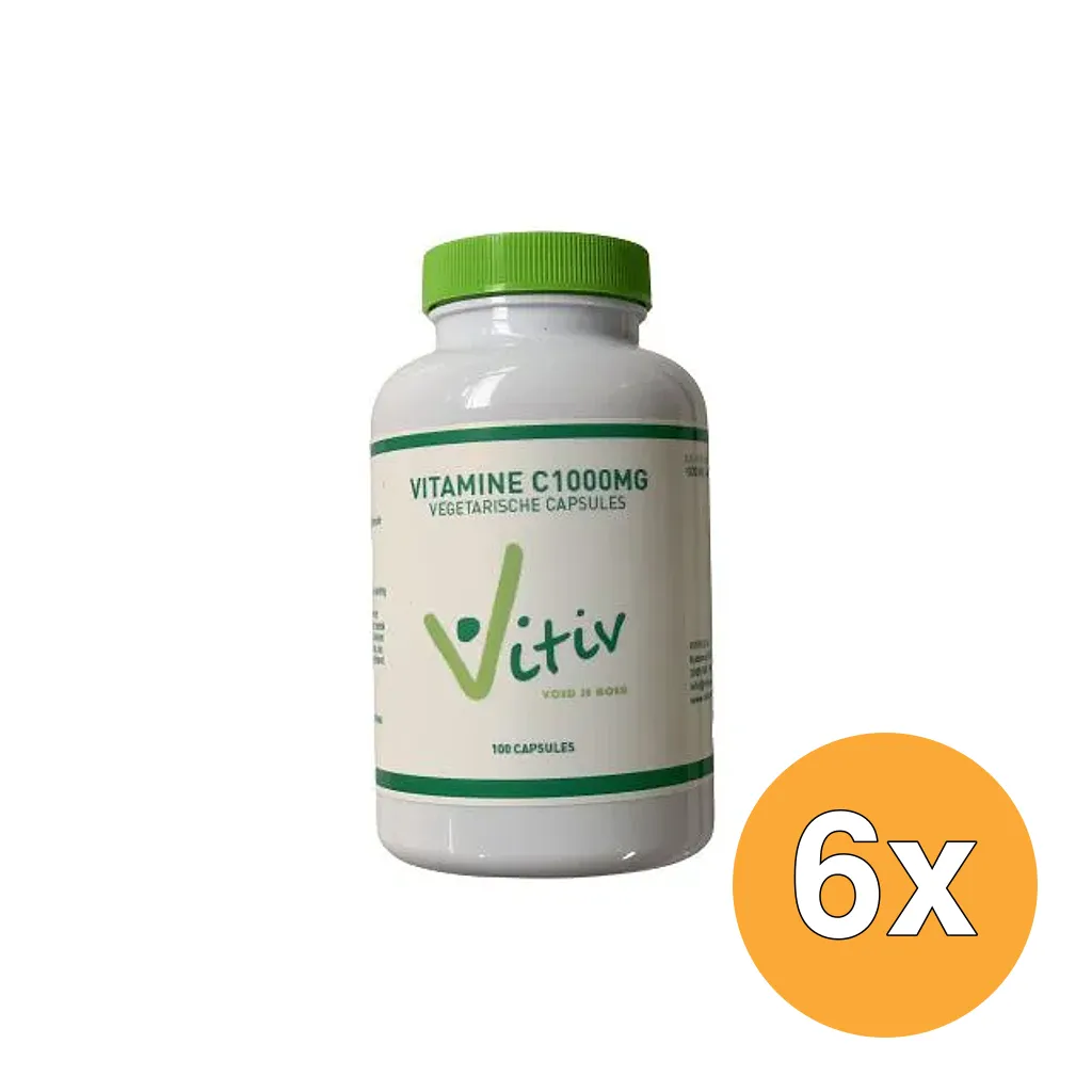6x Vitiv Vitamine C1000 (100 capsules)
