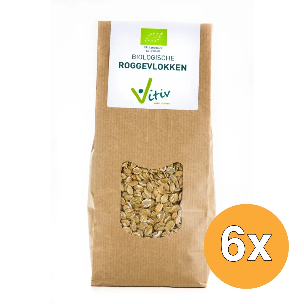 6x Vitiv Roggevlokken Bio (500 gr)