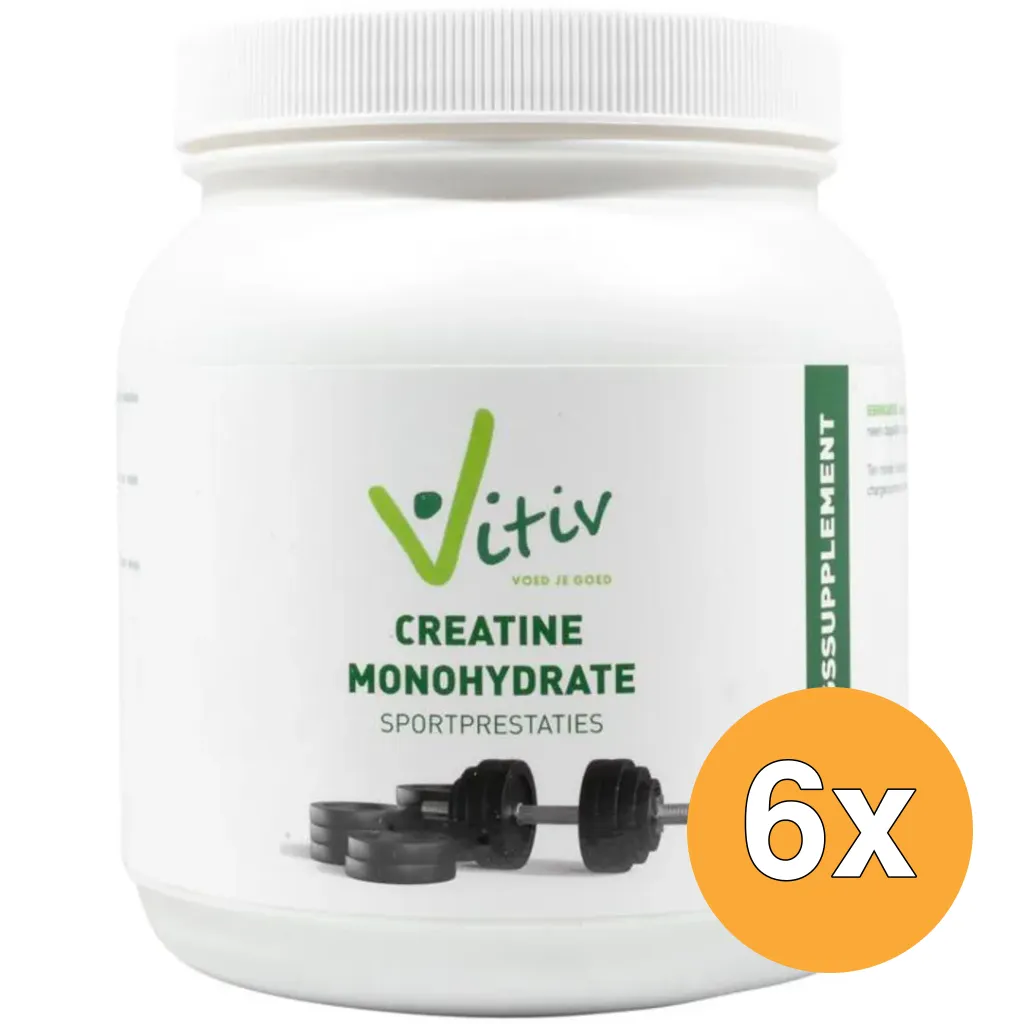 6x Vitiv Creatine Monohydrate 99,9 % (500 gr)