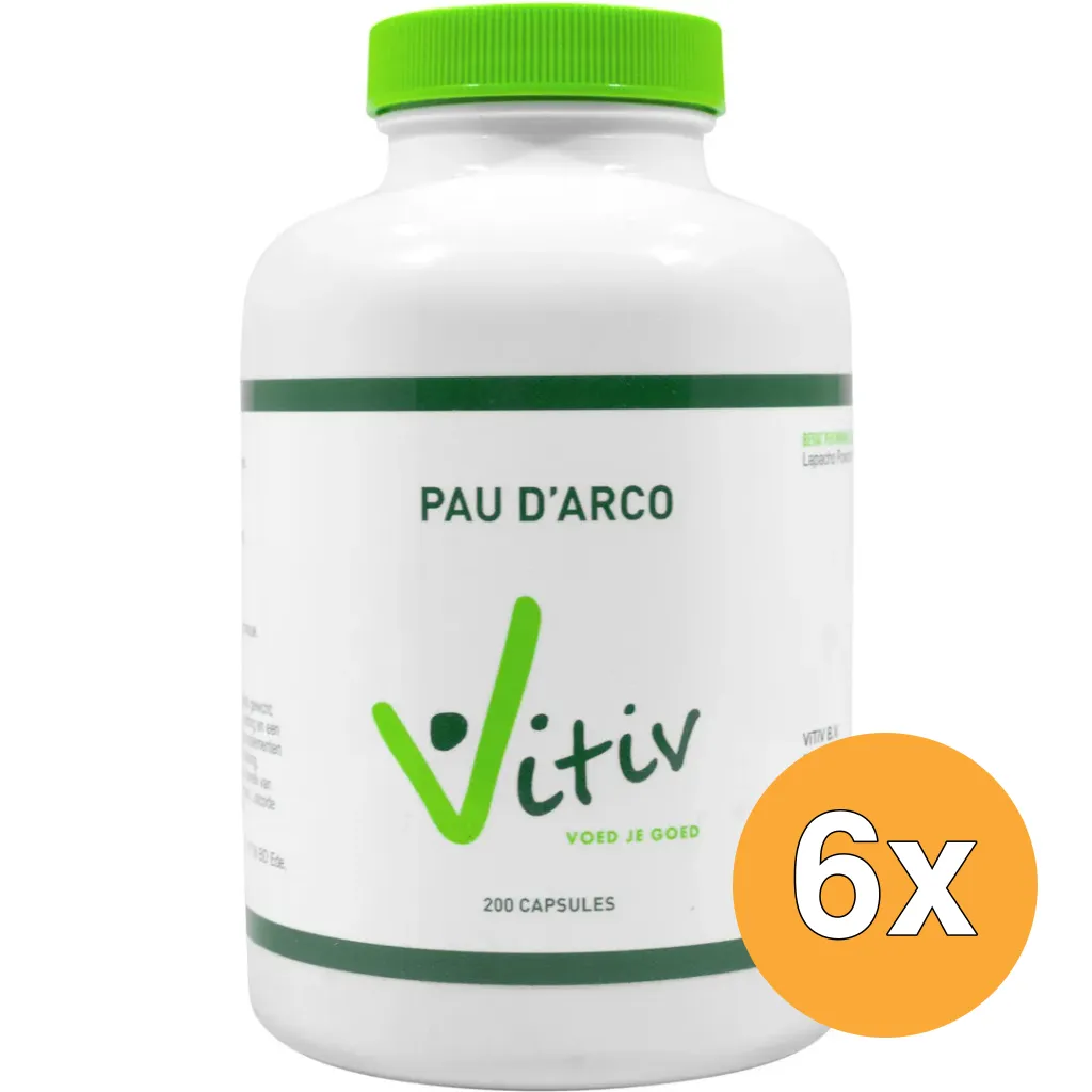 6x Vitiv Pau D Arco (200 capsules)