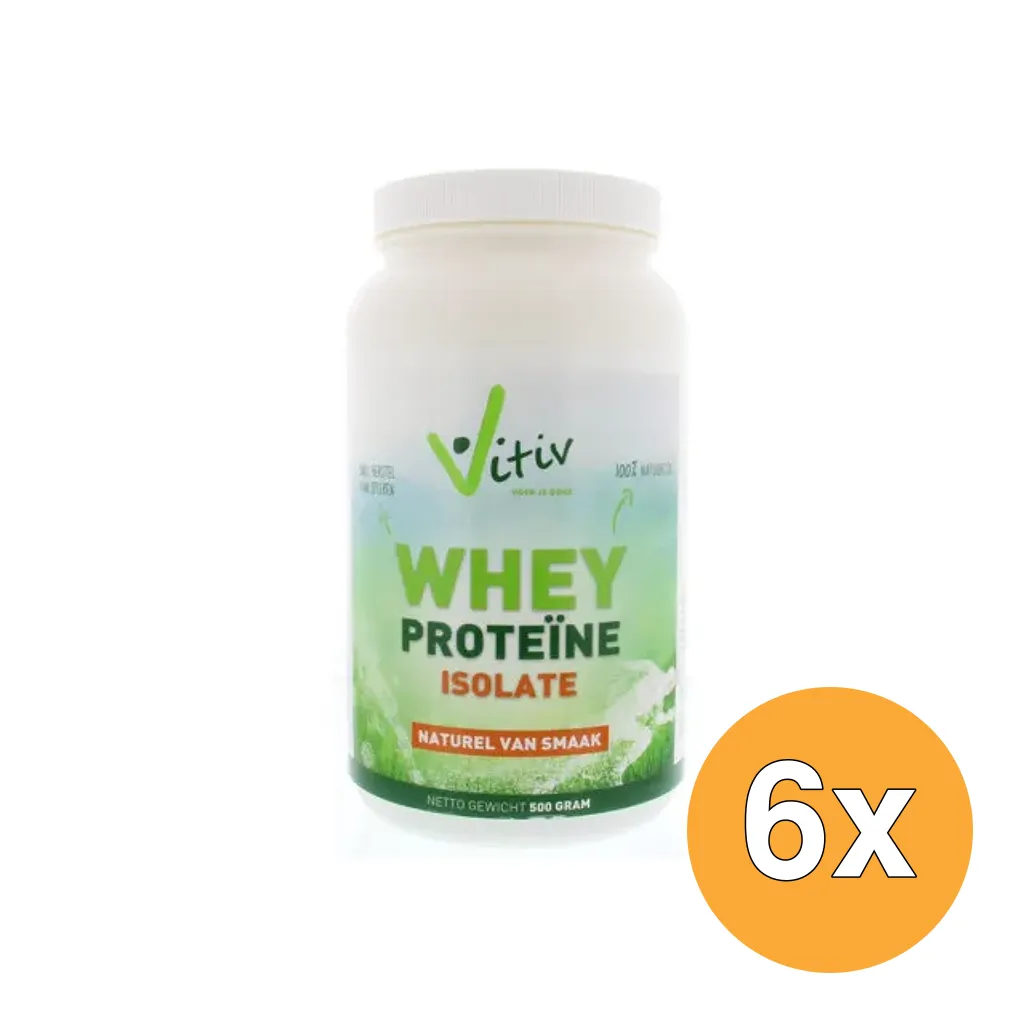 6x Vitiv Whey Proteine Isolaat (500 gr)