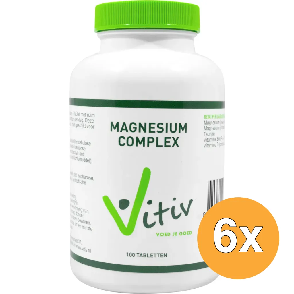 6x Vitiv Magnesium Complex Met Taurine (100 tabletten)
