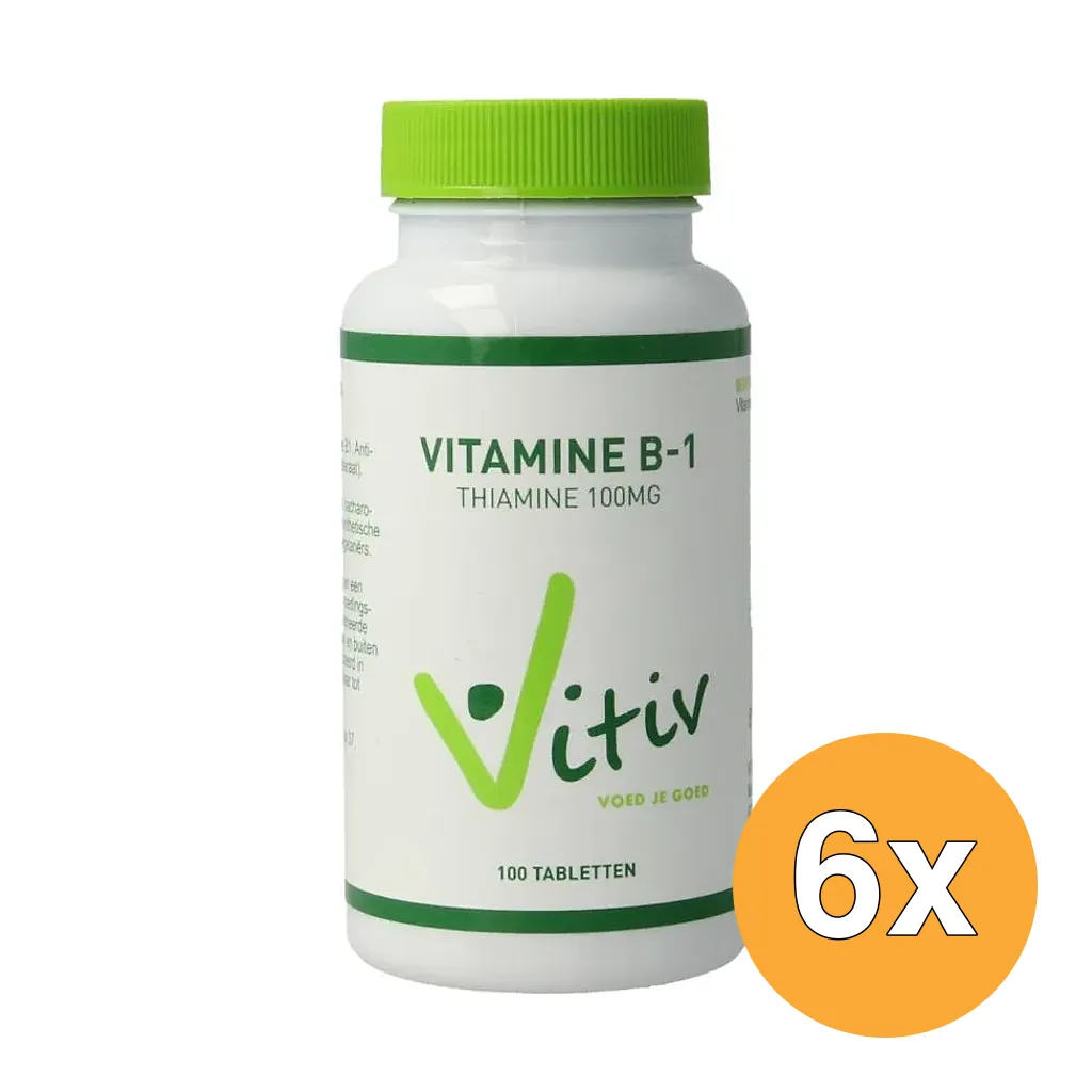 6x Vitiv Vitamine B1 100mcg (100 tabletten)
