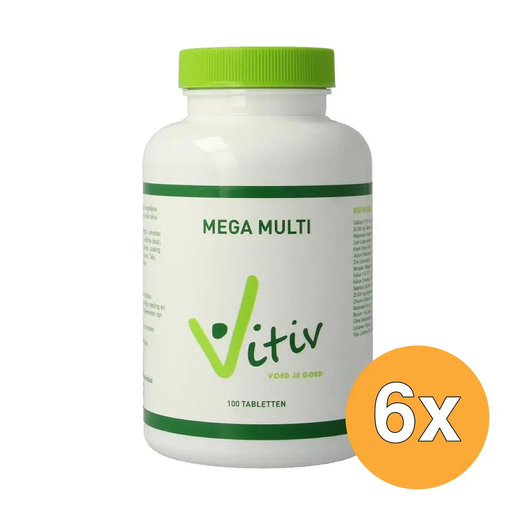 6x Vitiv Mega Multi (100 tabletten)