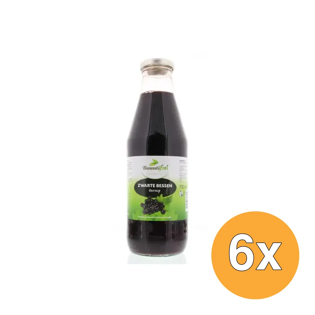 6x Bountiful Zwarte bessensap (750 ml)