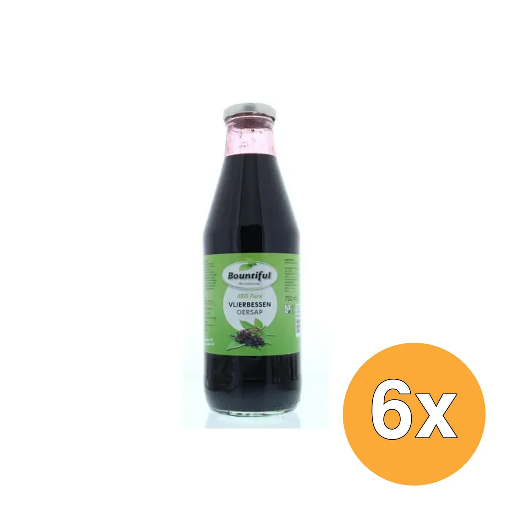 6x Bountiful Vlierbessen oersap (750 ml)