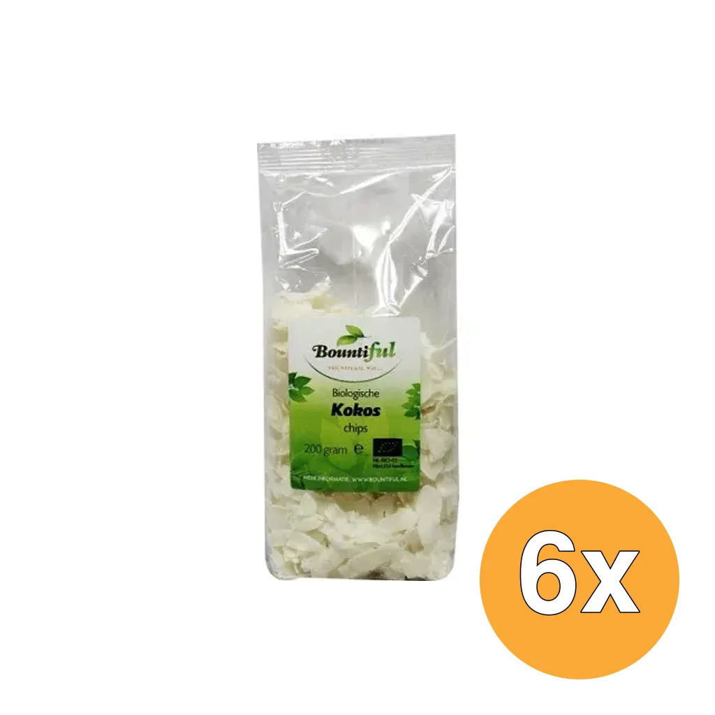 6x Bountiful Kokos Chips Bio (200 gr)