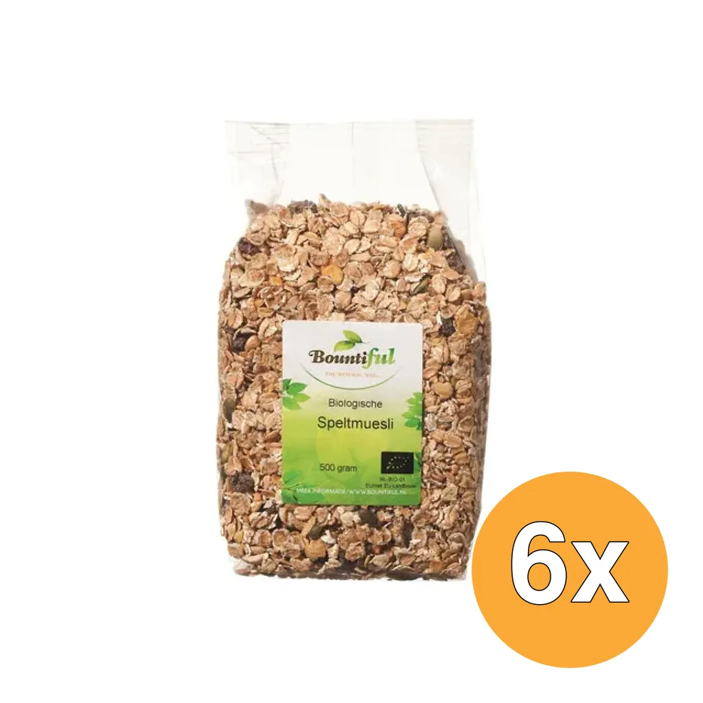 6x Bountiful Spelt Muesli Bio (500 gr)