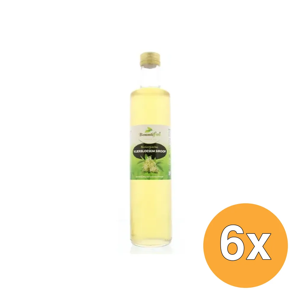 6x Bountiful Vlierbloesemsiroop bio (500 ml)
