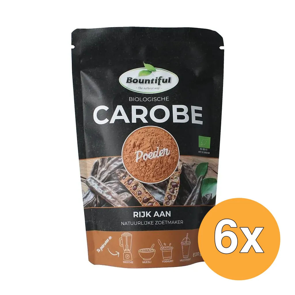 6x Bountiful Carobe Poeder Bio (200 gr)