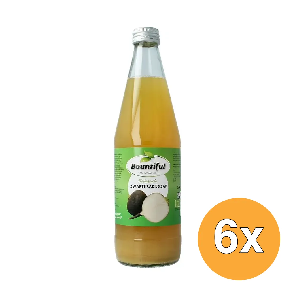 6x Bountiful Zwarte Radijs Sap Bio (500 ml)