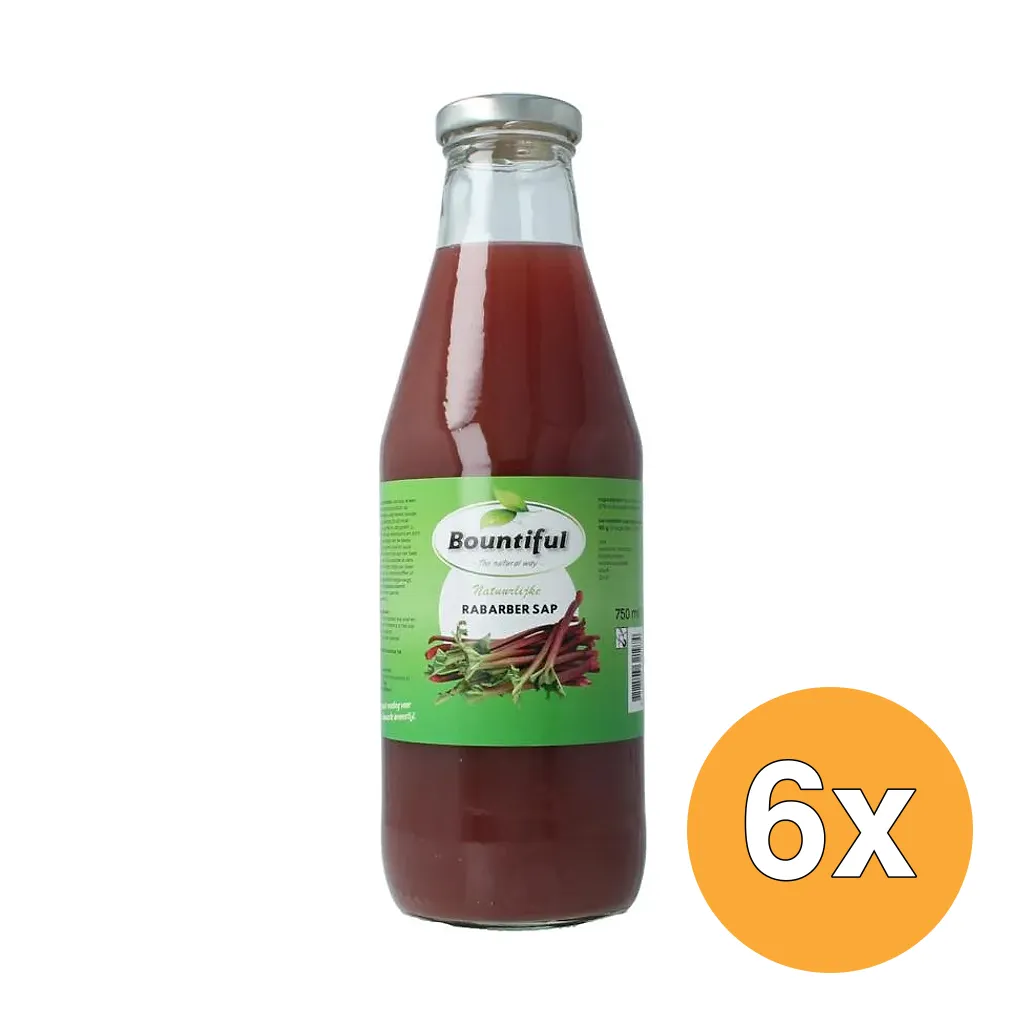 6x Bountiful Rabarbersap (750 ml)