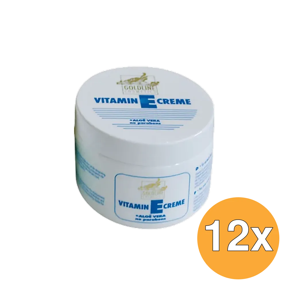 12x Goldline Vitamine E Creme Normale Huid Blauw (250 ml)