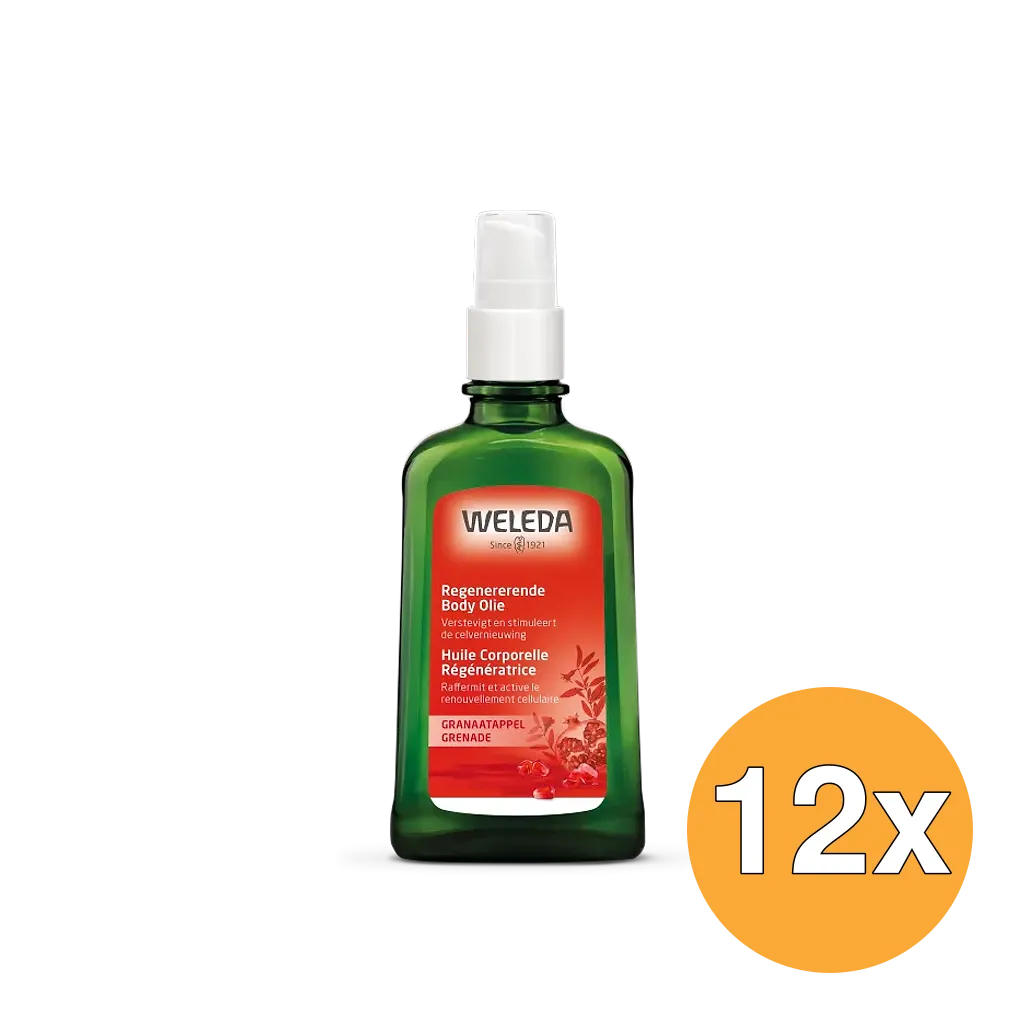 12x WELEDA Granaatappel Regenererende Body Olie (100 ml)