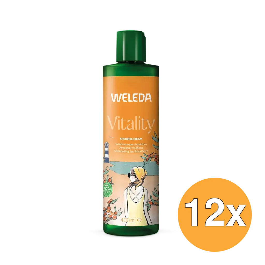 12x Weleda Vitality Douchecreme Duindoorn (400 ml)