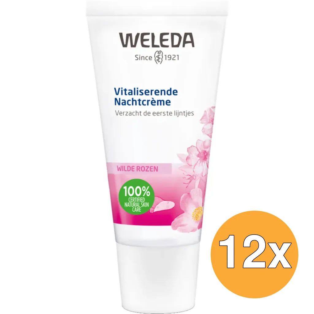 12x WELEDA Wilde rozen vitaliserende nachtcreme (30 ml)