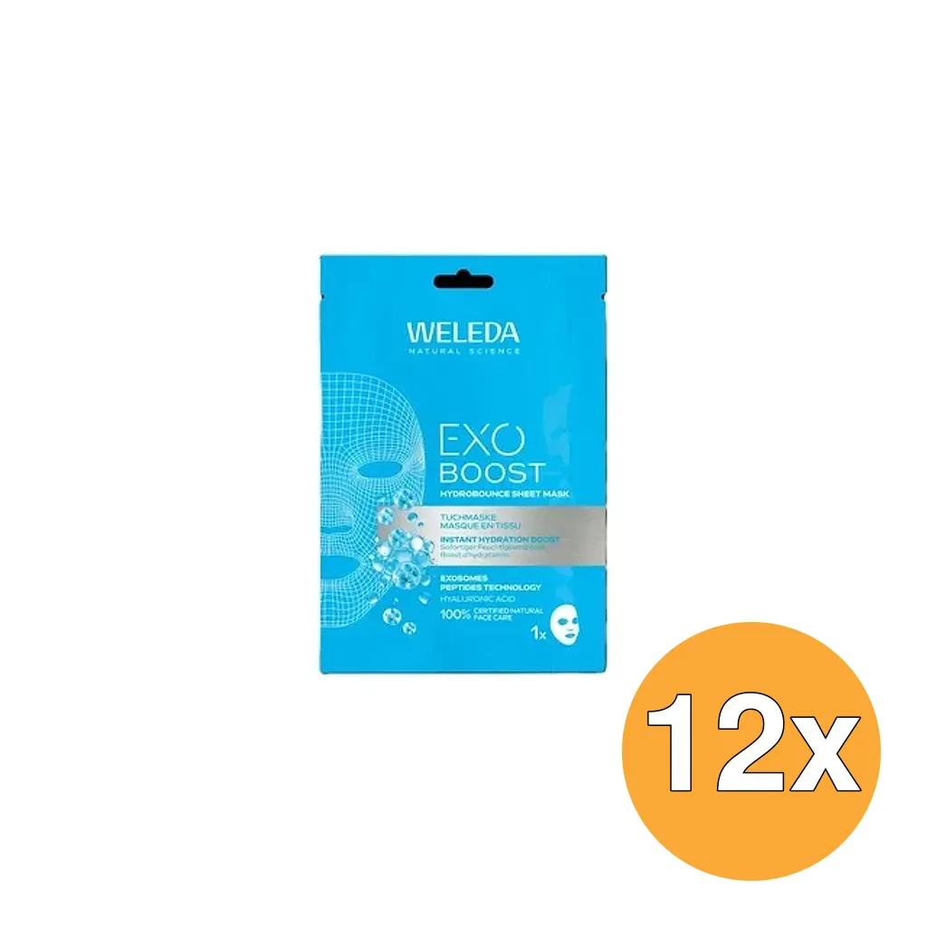 12x Weleda Exo Boost Hydrobounce Sheet Mask (20 ml)