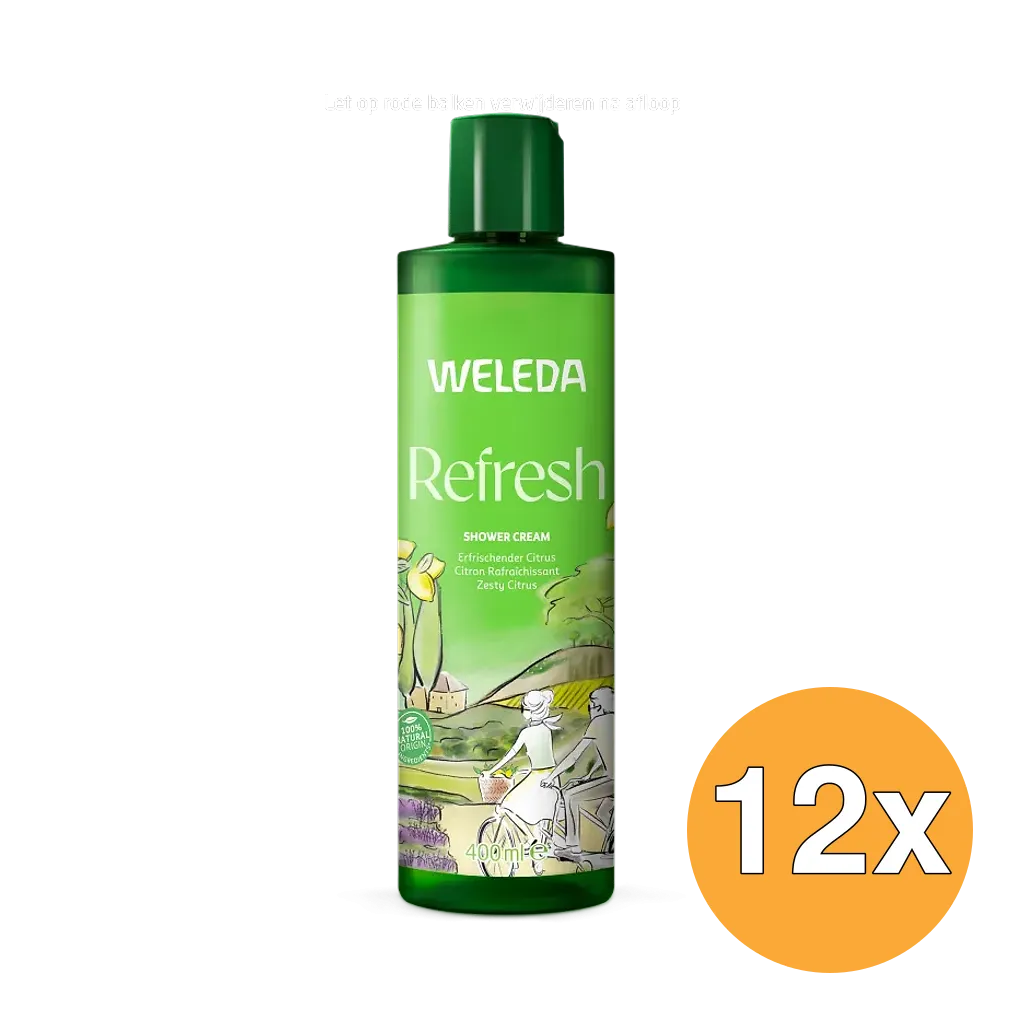 12x Weleda Refresh Douchecreme Citrus (400 ml)