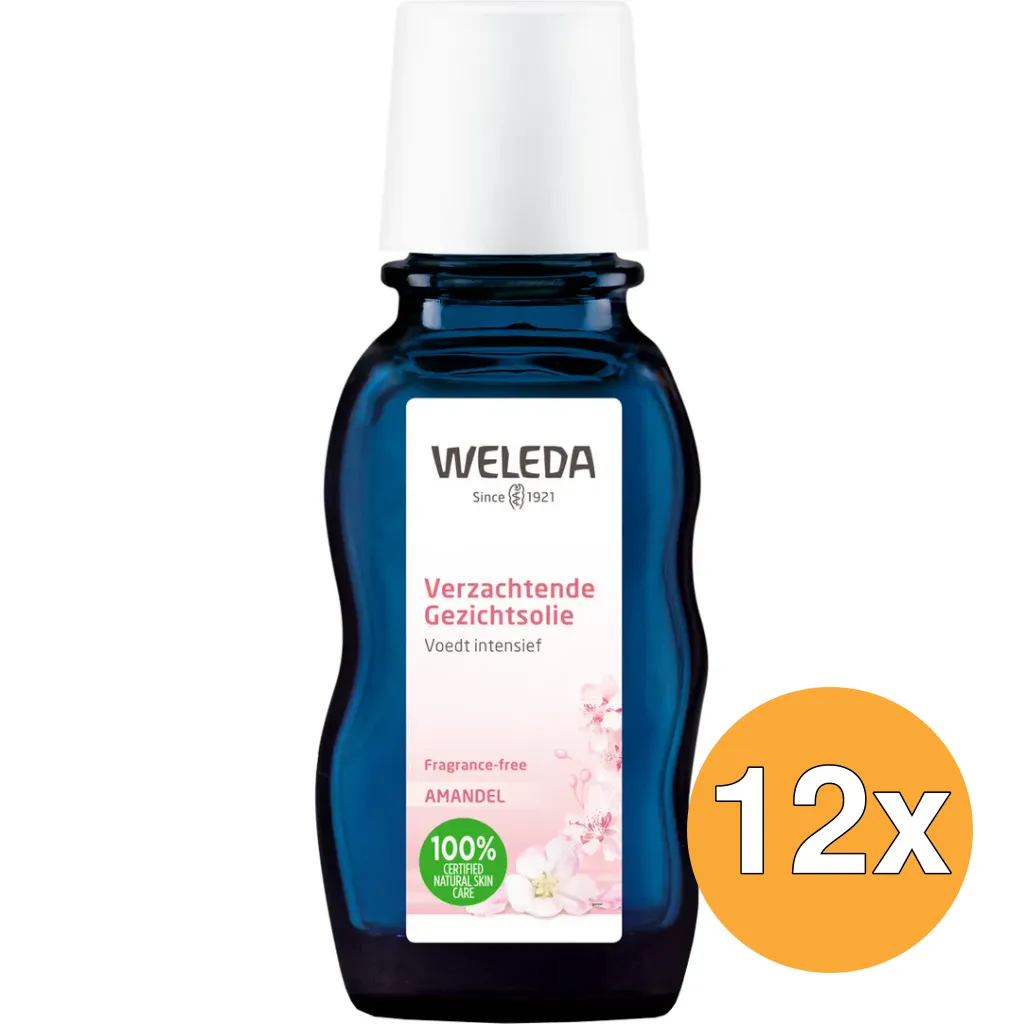 12x WELEDA Amandel verzachtende gezichtsolie (50 ml)
