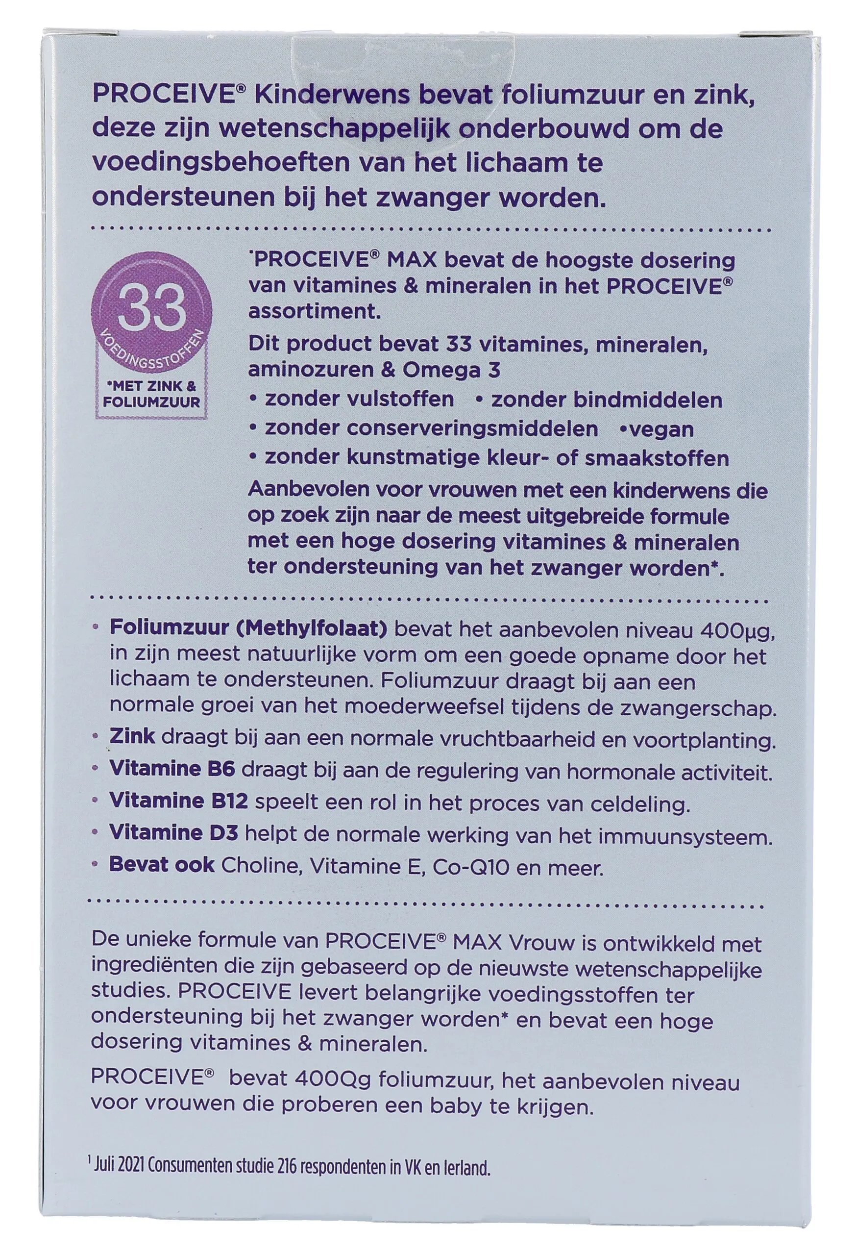 Proceive Kinderwens Max Vrouw (30 stuks)