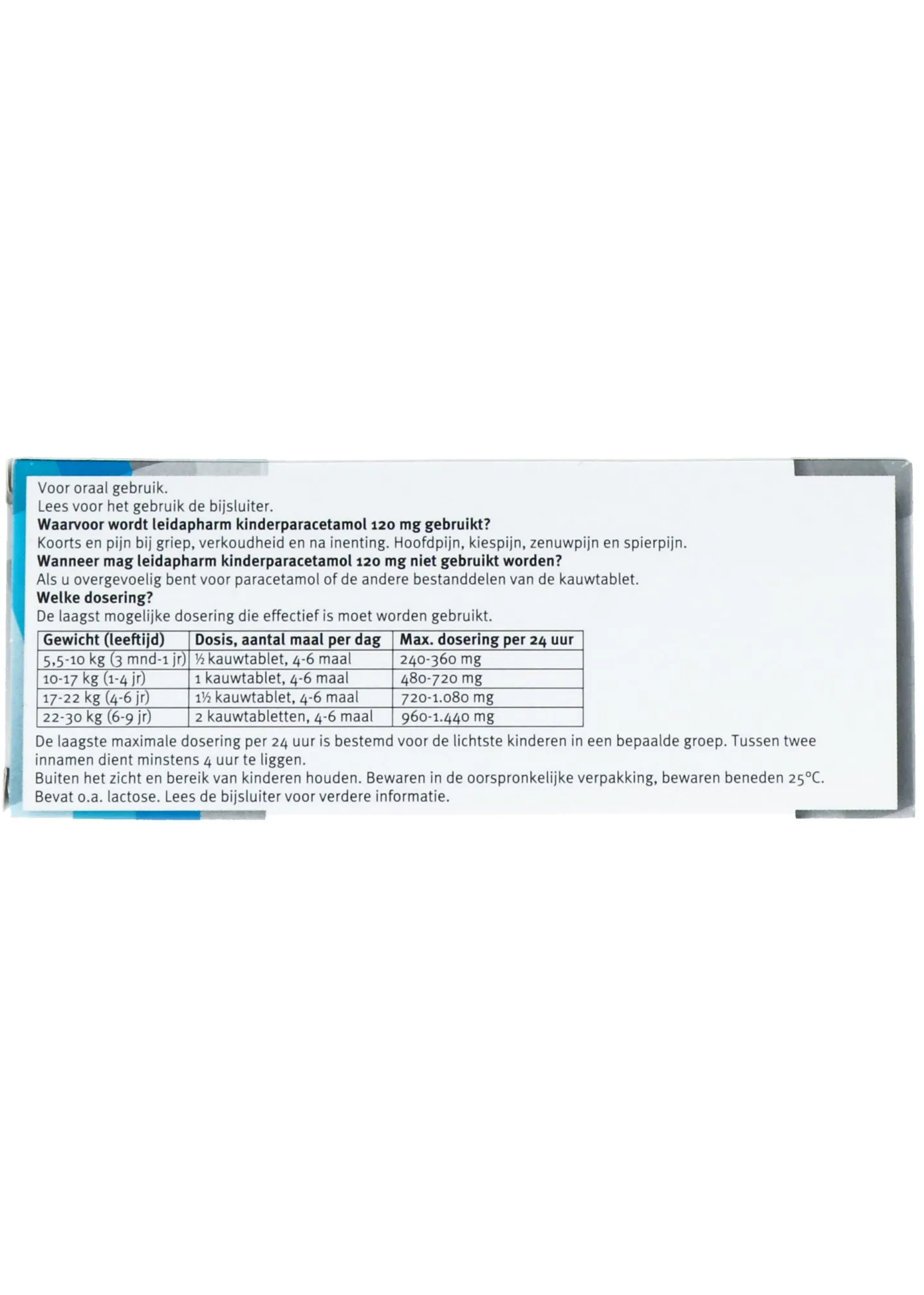 Leidapharm Kind Paracetamol 120mg (10 tabletten) - image 2