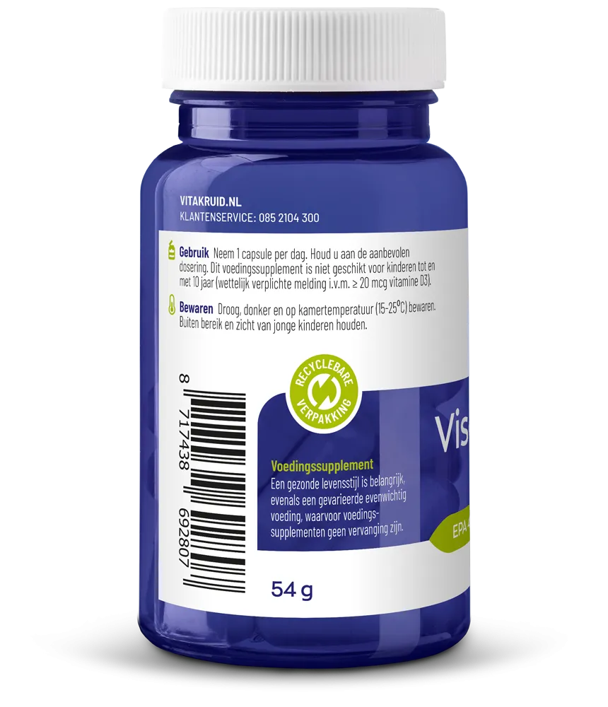 Vitakruid Visolie 1400 TG® Triglyceriden met D3 (30 softgels)