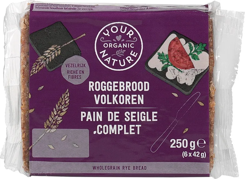 Your Organic Nature Roggebrood Volkoren (250 gr)