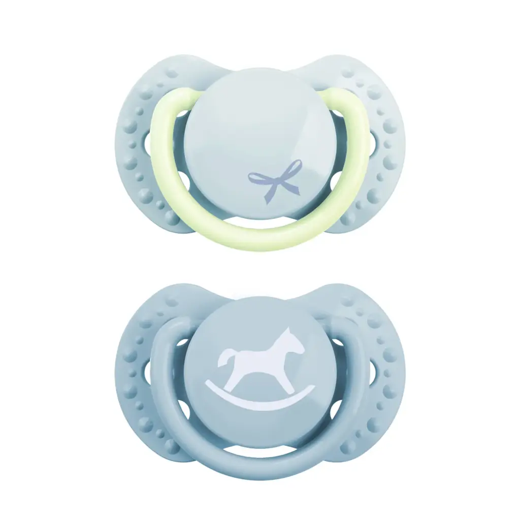 Difrax Fopspeen Dynamic Newborn Blue (2 stuk)