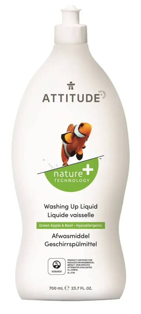 Attitude Home Afwasmiddel Appel En Basilicum (700 ml)
