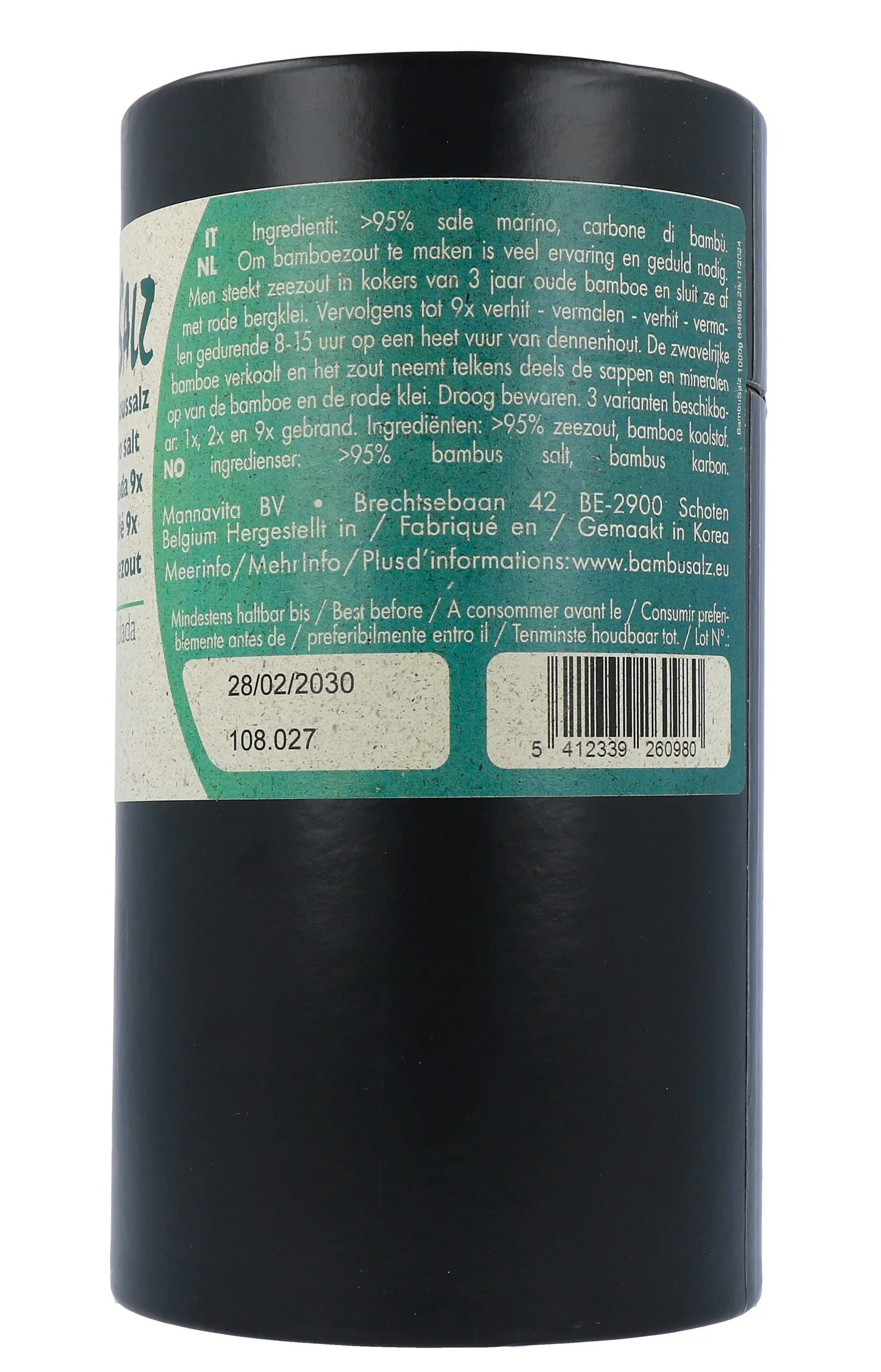 Bambu Salz Bamboezout Grof 9X Gebrand (1000 gr)